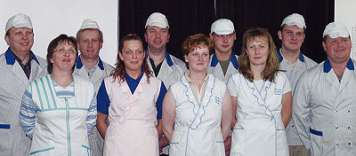 die Mitarbeiter beim Gruppenfoto